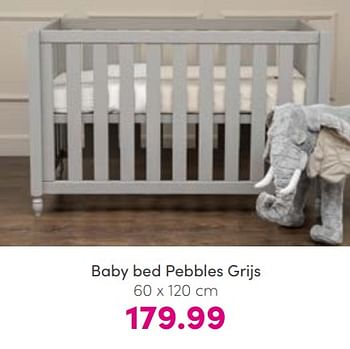 Promotions Baby bed pebbles grijs - Produit Maison - Baby & Tiener Megastore - Valide de 21/08/2022 à 27/08/2022 chez Baby & Tiener Megastore