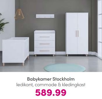 Promotions Babykamer stockholm - Produit Maison - Baby & Tiener Megastore - Valide de 21/08/2022 à 27/08/2022 chez Baby & Tiener Megastore