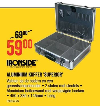 Promoties Aluminium koffer superior - Ironside - Geldig van 18/08/2022 tot 04/09/2022 bij HandyHome