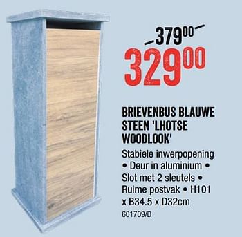 Promoties Brievenbus blauwe steen lhotse woodlook - Vasp - Geldig van 18/08/2022 tot 04/09/2022 bij HandyHome