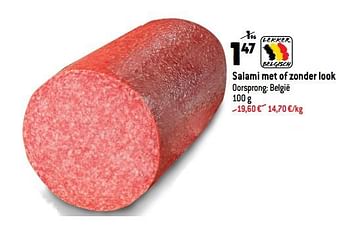 Promoties Salami met of zonder look - Huismerk - Match - Geldig van 24/08/2022 tot 30/08/2022 bij Match