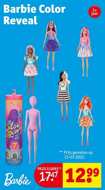 Promoties Barbie color reveal - Mattel - Geldig van 23/08/2022 tot 28/08/2022 bij Kruidvat