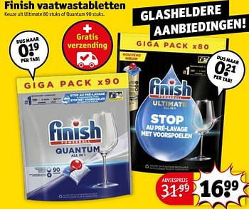 Promoties Finish vaatwastabletten - Finish - Geldig van 23/08/2022 tot 28/08/2022 bij Kruidvat