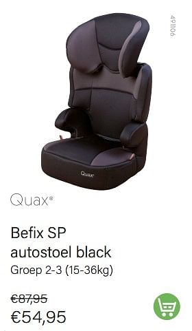 Promotions Befix sp autostoel black - Quax - Valide de 01/09/2022 à 30/09/2022 chez Multi Bazar