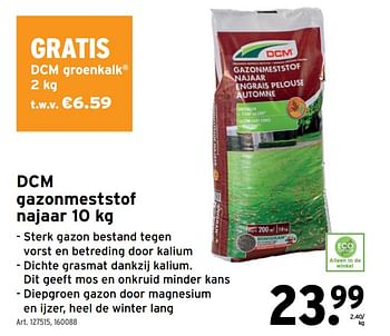 Promoties Dcm gazonmeststof najaar - DCM - Geldig van 24/08/2022 tot 06/09/2022 bij Gamma