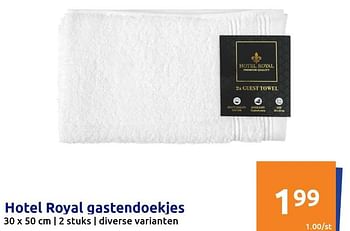 Promoties Hotel royal gastendoekjes - Hotel Royal - Geldig van 24/08/2022 tot 30/08/2022 bij Action