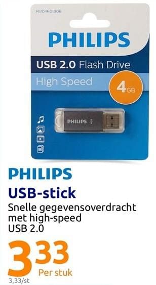 Promoties Usb-stick - Philips - Geldig van 24/08/2022 tot 30/08/2022 bij Action