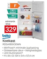 Beko koelkast rdsa180k30wn-Beko