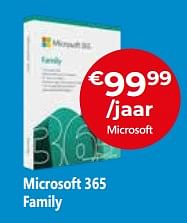 Promoties Microsoft 365 family - Microsoft - Geldig van 15/08/2022 tot 30/09/2022 bij Exellent