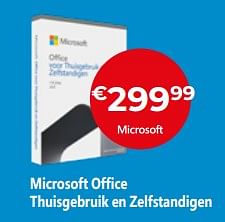 Promoties Microsoft office thuisgebruik en zelfstandigen - Microsoft - Geldig van 15/08/2022 tot 30/09/2022 bij Exellent