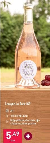 Promoties Carayon la rose igp - Rosé wijnen - Geldig van 31/08/2022 tot 09/09/2022 bij Aldi
