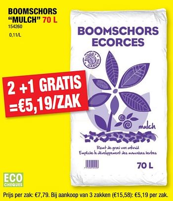 Promoties Boomschors mulch - Huismerk - Hubo  - Geldig van 24/08/2022 tot 04/09/2022 bij Hubo