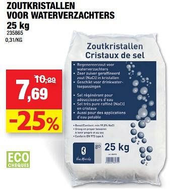 Promoties Zoutkristallen voor waterverzachters - Van Marcke - Geldig van 24/08/2022 tot 04/09/2022 bij Hubo