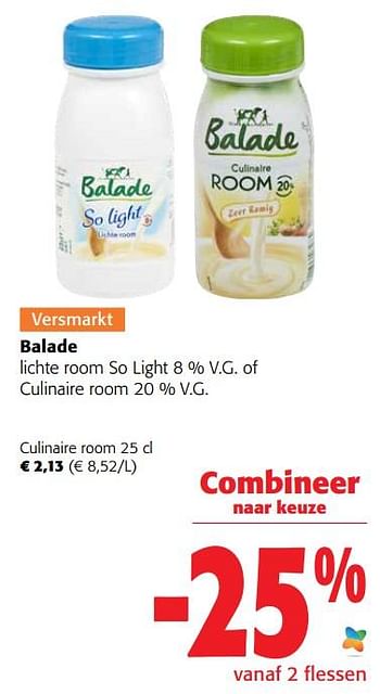 Promoties Balade culinaire room - Balade - Geldig van 24/08/2022 tot 06/09/2022 bij Colruyt