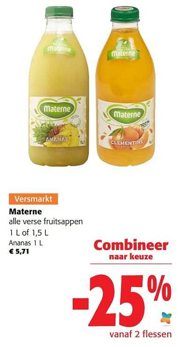 Promoties Materne ananas - Materne - Geldig van 24/08/2022 tot 06/09/2022 bij Colruyt