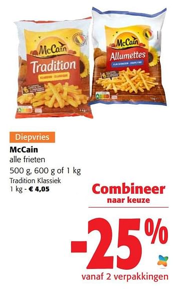 Promoties Mccain tradition klassiek - Mc Cain - Geldig van 24/08/2022 tot 06/09/2022 bij Colruyt