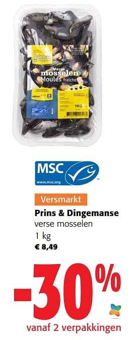 Promoties Prins + dingemanse verse mosselen - Prins & Dingemanse - Geldig van 24/08/2022 tot 06/09/2022 bij Colruyt