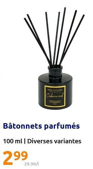 Promotions Bâtonnets parfumés - Produit Maison - Action - Valide de 24/08/2022 à 30/08/2022 chez Action