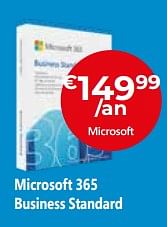 Promotions Microsoft 365 business standard - Microsoft - Valide de 15/08/2022 à 30/09/2022 chez Exellent