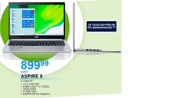 Promoties Acer aspire 5 nx.k3meh.007 - Acer - Geldig van 22/08/2022 tot 04/09/2022 bij Computer Checkpoint