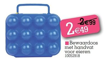 Promoties Bewaardoos met handvat voor eieren - Huismerk - Yess - Geldig van 29/08/2022 tot 12/09/2022 bij yess!