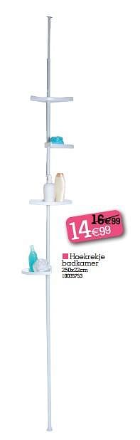 Promoties Hoekrekje badkamer - Huismerk - Yess - Geldig van 29/08/2022 tot 12/09/2022 bij yess!