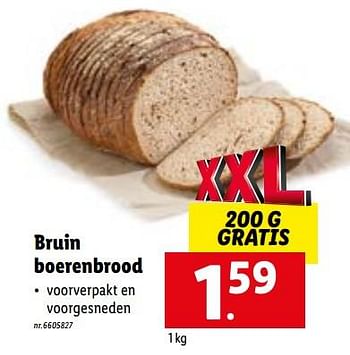 Promoties Bruin boerenbrood - Huismerk - Lidl - Geldig van 05/09/2022 tot 10/09/2022 bij Lidl