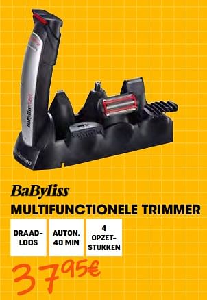 Promoties Babyliss multifunctionele trimmer - Babyliss - Geldig van 26/08/2022 tot 28/09/2022 bij Electro Depot