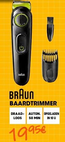 Promotions Braun baardtrimmer - Braun - Valide de 26/08/2022 à 28/09/2022 chez Electro Depot