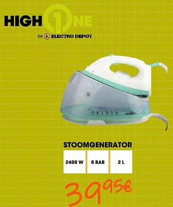 Promoties Highone stoomgenerator - HighOne - Geldig van 26/08/2022 tot 28/09/2022 bij Electro Depot