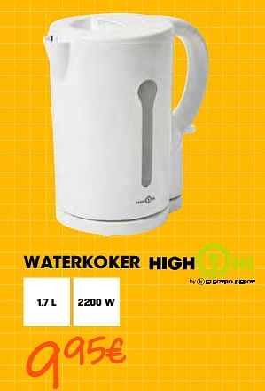 Promoties Highone waterkoker - HighOne - Geldig van 26/08/2022 tot 28/09/2022 bij Electro Depot