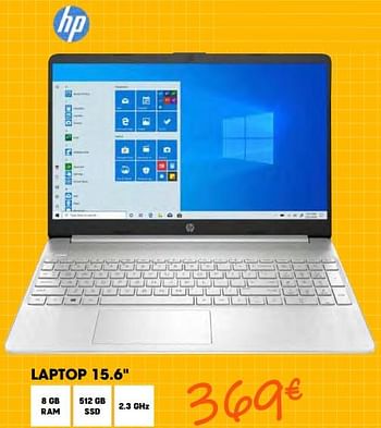 Promoties Hp laptop 15.6`` - HP - Geldig van 26/08/2022 tot 28/09/2022 bij Electro Depot