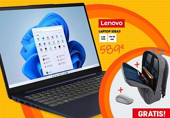 Promoties Lenovo laptop idea3 - Lenovo - Geldig van 26/08/2022 tot 28/09/2022 bij Electro Depot