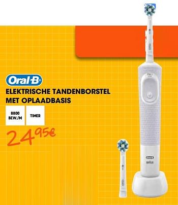 Promoties Oral-b elektrische tandenborstel met oplaadbasis - Oral-B - Geldig van 26/08/2022 tot 28/09/2022 bij Electro Depot