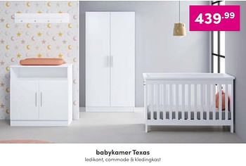 Promotions Babykamer texas - Produit Maison - Baby & Tiener Megastore - Valide de 28/08/2022 à 03/09/2022 chez Baby & Tiener Megastore