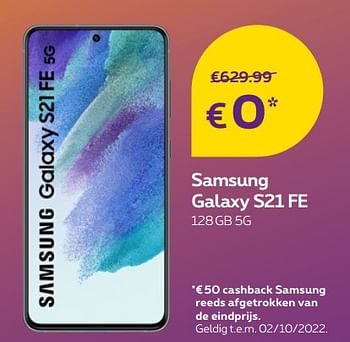 Promoties Samsung galaxy s21 fe 128gb 5g - Samsung - Geldig van 29/08/2022 tot 30/09/2022 bij Proximus