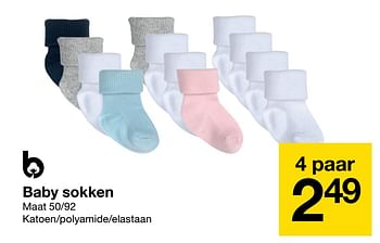 Promoties Baby sokken - Huismerk - Zeeman  - Geldig van 27/08/2022 tot 09/09/2022 bij Zeeman
