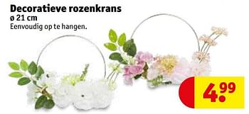 Promoties Decoratieve rozenkrans - Huismerk - Kruidvat - Geldig van 30/08/2022 tot 11/09/2022 bij Kruidvat