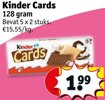 Promoties Kinder cards - Kinder - Geldig van 30/08/2022 tot 11/09/2022 bij Kruidvat