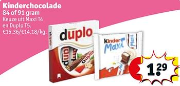 Promoties Kinderchocolade - Kinder - Geldig van 30/08/2022 tot 11/09/2022 bij Kruidvat