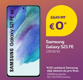 Promotions Samsung galaxy s21 fe 128gb 5g - Samsung - Valide de 29/08/2022 à 30/09/2022 chez Proximus