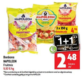 Promoties Bonbons napoleon - Napoleon - Geldig van 31/08/2022 tot 06/09/2022 bij Match