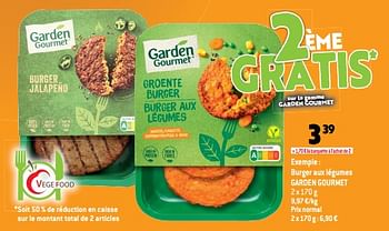 Promotions Burger aux légumes garden gourmet - Garden Gourmet - Valide de 31/08/2022 à 06/09/2022 chez Match