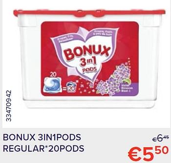 Promoties Bonux 3in1pods regular - Bonux - Geldig van 01/09/2022 tot 30/09/2022 bij Euro Shop