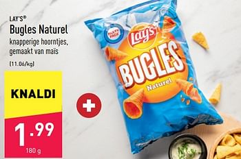 Promoties Bugles naturel - Lay's - Geldig van 05/09/2022 tot 16/09/2022 bij Aldi