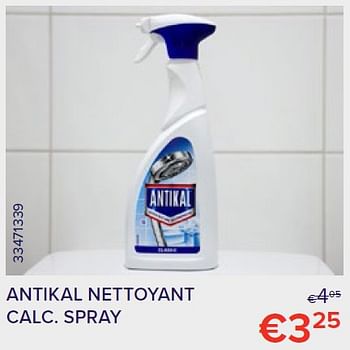 Promotions Antikal nettoyant calc spray - Antikal - Valide de 01/09/2022 à 30/09/2022 chez Euro Shop