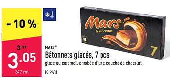 Promotions Bâtonnets glacés - Mars - Valide de 05/09/2022 à 16/09/2022 chez Aldi