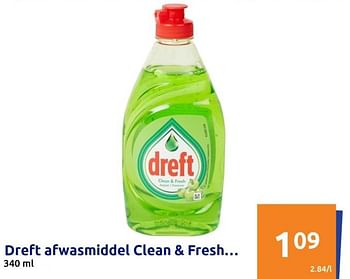 Promoties Dreft afwasmiddel clean + fresh - Dreft - Geldig van 31/08/2022 tot 06/09/2022 bij Action