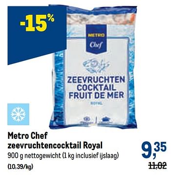 Promoties Metro chef zeevruchtencocktail royal - Huismerk - Makro - Geldig van 07/09/2022 tot 20/09/2022 bij Makro
