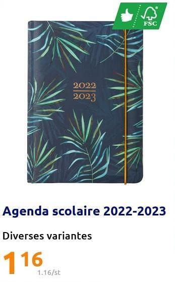 Promotions Agenda scolaire - Produit Maison - Action - Valide de 31/08/2022 à 06/09/2022 chez Action